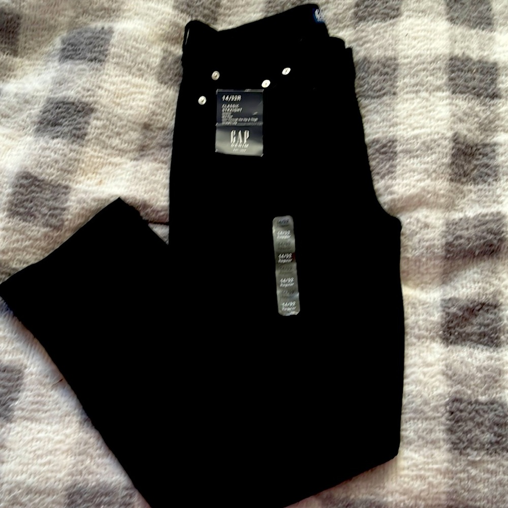 Gap Black Classic Straight Jeans SIZE 14/32R